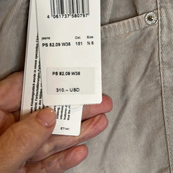 MARC CAIN SPORT CARGO WOMENS ZIPPER AT ANKLE VELVET MICRO CORDURY NEW WITH TAGS - Picture 8 of 14